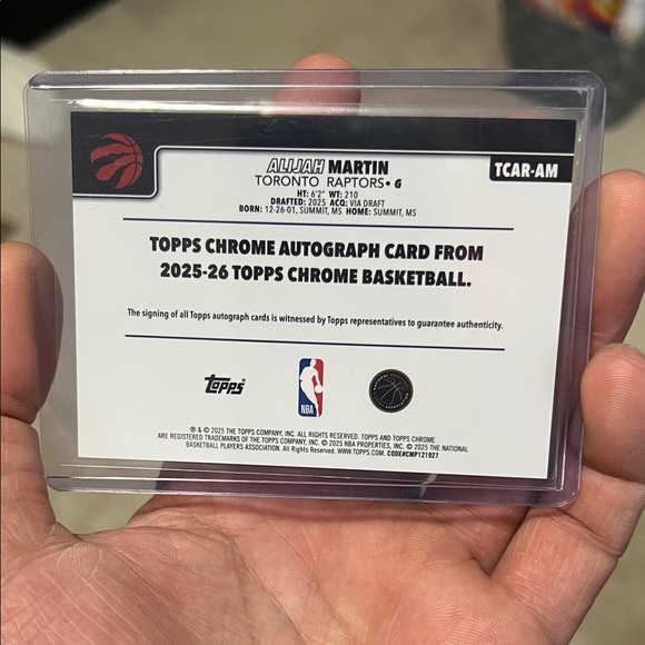 Alijah Martin Toronto Raptors Autograph - Picture 2 of 2